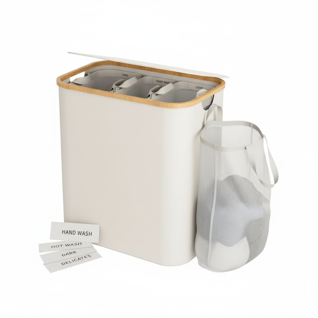 Panier à linge pliable slim - gain de place & design moderne